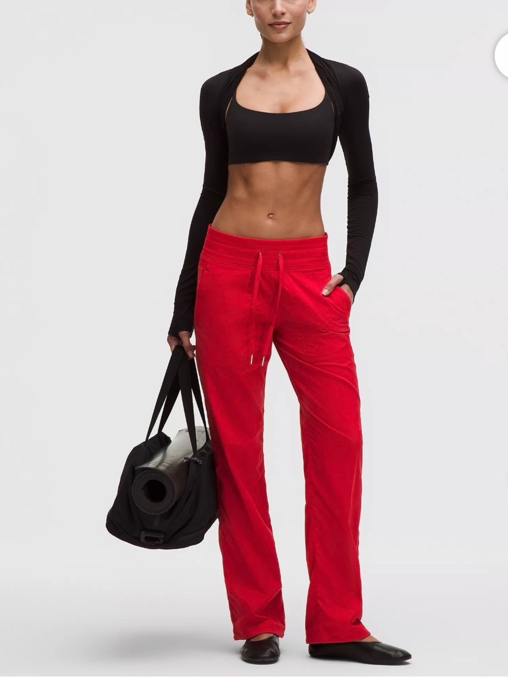 NWT: $128 LULULEMON Dance Studio Mid-Rise Pant *Regular, Size 6, Oxford Red